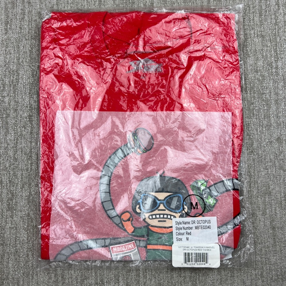 Tokidoki Marvel Dr Octopus Red Graphic T‎ Shirt Men's Medium New